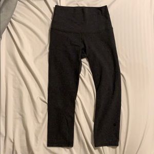 Lululemon Dark Gray High waisted Crop Leggings